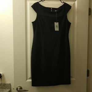Black boat neck DKNY dress NWT.